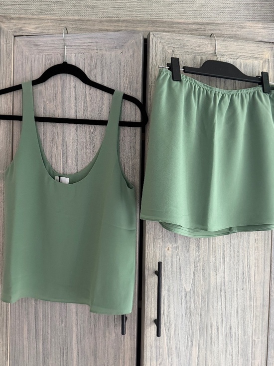 LESET Tops - Leset Ari Mini Skirt and Scoop Neck Tank